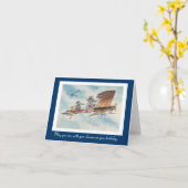 Grappige vliegende olifanten verjaardag kaart (Gele Bloem)