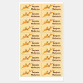 Grappige vliegende pterodactyl cartoon gepersonali labels (Vel)