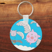 Grappige vliegende varkens sleutelhanger (Achterkant)
