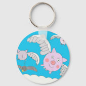 Grappige vliegende varkens sleutelhanger (Achterkant)