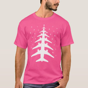 Grappige Vliegtuig Piloot Kerstboom voor Vliegende T-shirt