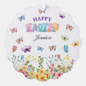 Grappige vlinders Happy Easter Day Ornament Kaart (Voorkant)