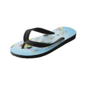 Grappige vlinders op de achtergrond van de hemel kinder teenslippers (Schuin)