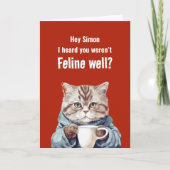 Grappige Vlug Beterschap Vouwbare Wenskaart Kaart (Voorkant)