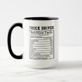 Grappige Voedingsfeiten voor Vrachtwagenchauffeurs Mok (Links)