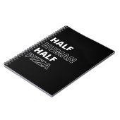 Grappige Voedsel Citaat Half Mens Half Pizza Notitieboek (Linkerzijde)