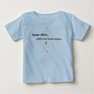 Grappige voedselvlekken kinder shirt, rommelige et