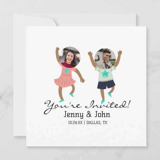 Grappige Voeg Foto Toe Aangepaste Bruid & Bruidego (Voorkant)