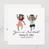 Grappige Voeg foto toegevoegde Bruid & Bruidegom T (Voorkant / Achterkant)