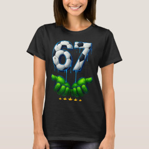 Grappige Voetbal 67 Zes Zeven Grappige Gen Alpha M T-shirt