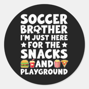 Grappige Voetbal Broer Voetbalspeler's Broer Ronde Sticker