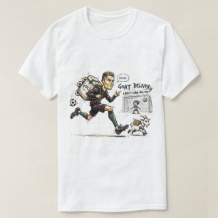 Grappige Voetbal Cartoon– Doelpunt Makers Fan Ontw T-shirt