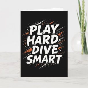 Grappige Voetbal Citaat Cadeau Speel Hard Kaart
