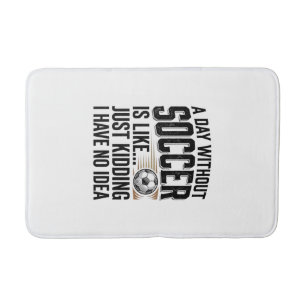 Grappige Voetbal Dag Citaat Vintage T-shirt Ontwer Badmat
