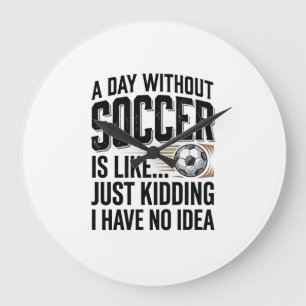 Grappige Voetbal Dag Citaat Vintage T-shirt Ontwer Grote Klok