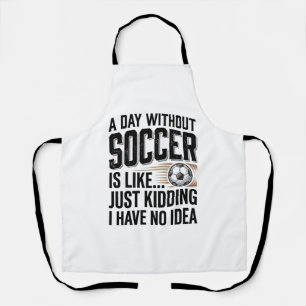 Grappige Voetbal Dag Citaat Vintage T-shirt Ontwer Schort
