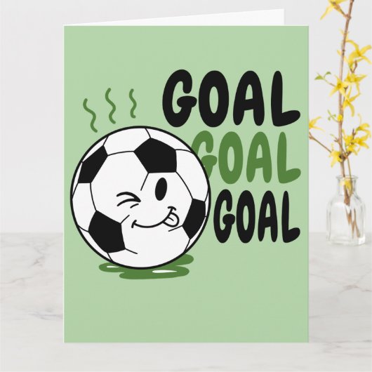 Grappige voetbal, doel kaart (Gele Bloem)