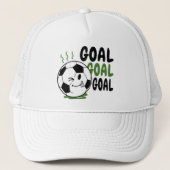 Grappige voetbal, doel trucker pet (Voorkant)