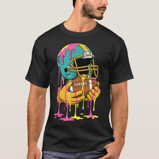 Grappige Voetbal Drip Boys Ijs Respect Straat T-shirt (Voorkant)