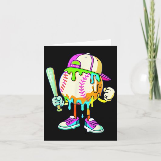 Grappige Voetbal Drip Voor Jongens Kinderen Jeugd Kaart (Voorkant)