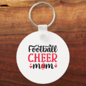 Grappige Voetbal- en Cheerleading Moeder Moedige M Sleutelhanger (Voorkant)