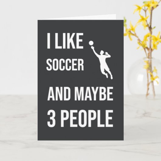 Grappige Voetbal Goalie Kaarten Speler Humor Sport (Gele Bloem)