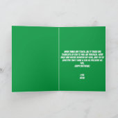 Grappige Voetbal Groen Zoon 30e Verjaardag Kaart (Binnen)