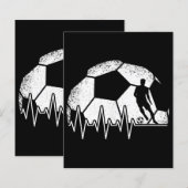Grappige Voetbal Hartslag Voetballer (Voorkant / Achterkant)