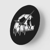 Grappige Voetbal Hartslag Voetballer Ronde Klok (Hoek)