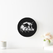 Grappige Voetbal Hartslag Voetballer Ronde Klok (Huis)