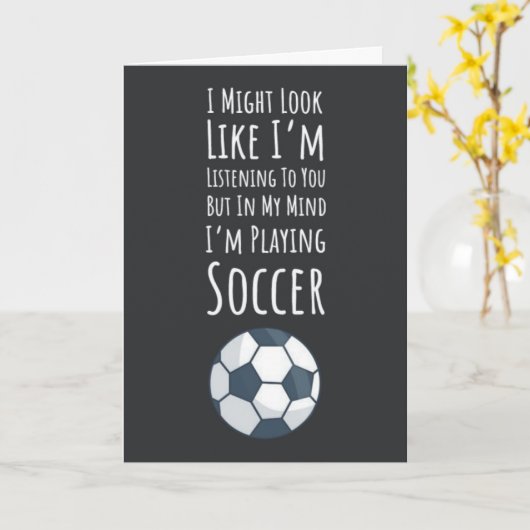 Grappige Voetbal Kaarten Humor Speler Sport Team L (Gele Bloem)