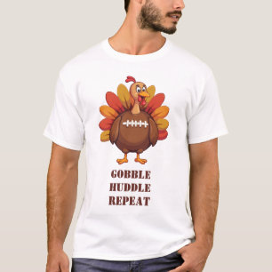 Grappige Voetbal Kalkoen Thanksgiving T-shirt