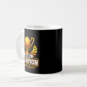 Grappige voetbal kampioens trofee koffiemok (Voorkant links)