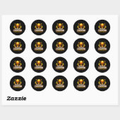 Grappige voetbal kampioens trofee ronde sticker (Vel)