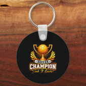 Grappige voetbal kampioens trofee  sleutelhanger (Voorkant)