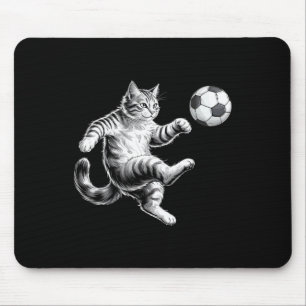 Grappige Voetbal Kat Mannen Vrouwen Kinderen Muismat