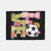 Grappige Voetbal Kat Superstar Kinderen Spelen Mam Fleece Deken (Voorkant (Horizontaal))
