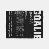 Grappige Voetbal Keeper Definitie Verpest Weekends Fleece Deken (Voorkant (Horizontaal))