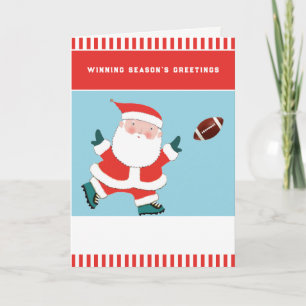 Grappige voetbal kerst vakantie kaarten