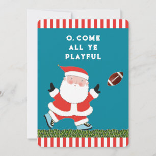 Grappige voetbal kerst vakantiekaarten feestdagenkaart