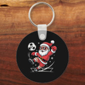Grappige Voetbal Kerstman 67 Meme Kerstmis Xmas Py Sleutelhanger (Voorkant)