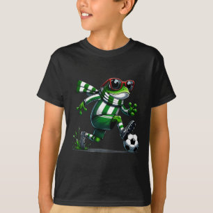 Grappige Voetbal Kikker Dier Graphic Kikker Spelen T-shirt