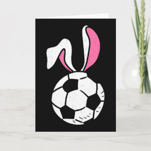 Grappige Voetbal Konijn Happy Easter Oren Sport Ma Kaart