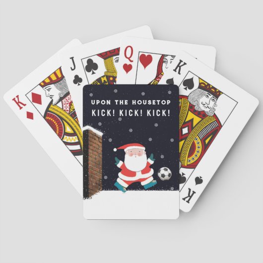 Grappige Voetbal Kousenstopper Pokerkaarten (Achterkant)