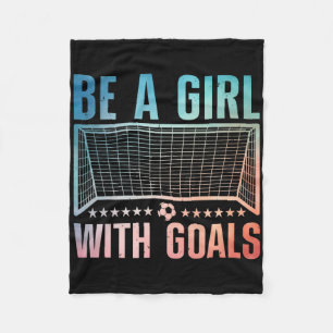 Grappige Voetbal Kunst Voor Vrouwen Meisjes Voetba Fleece Deken