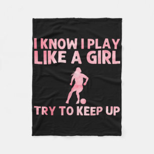 Grappige Voetbal Kunst Voor Vrouwen Meisjes Voetba Fleece Deken