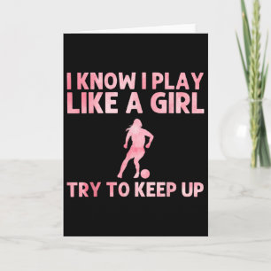 Grappige Voetbal Kunst Voor Vrouwen Meisjes Voetba Kaart
