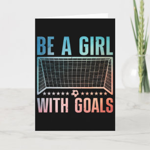 Grappige Voetbal Kunst Voor Vrouwen Meisjes Voetba Kaart