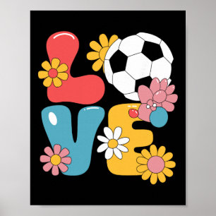 Grappige Voetbal Kunst Voor Vrouwen Meisjes Voetba Poster