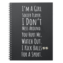 Grappige Voetbal Meisjes Cadeaus Speler Sport Voor Notitieboek